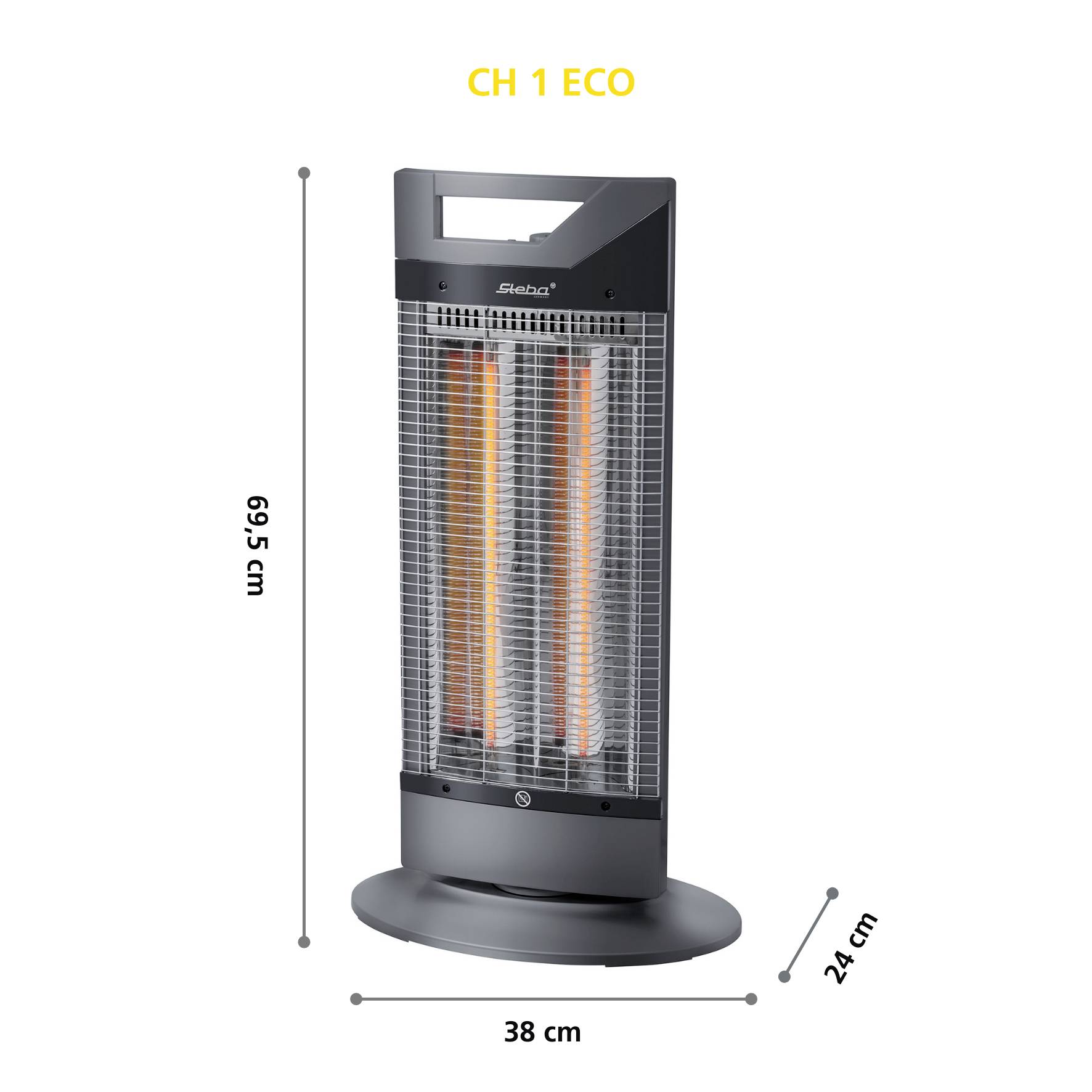 Steba CH 1 ECO IR radiator 500 W, 1000 W Black