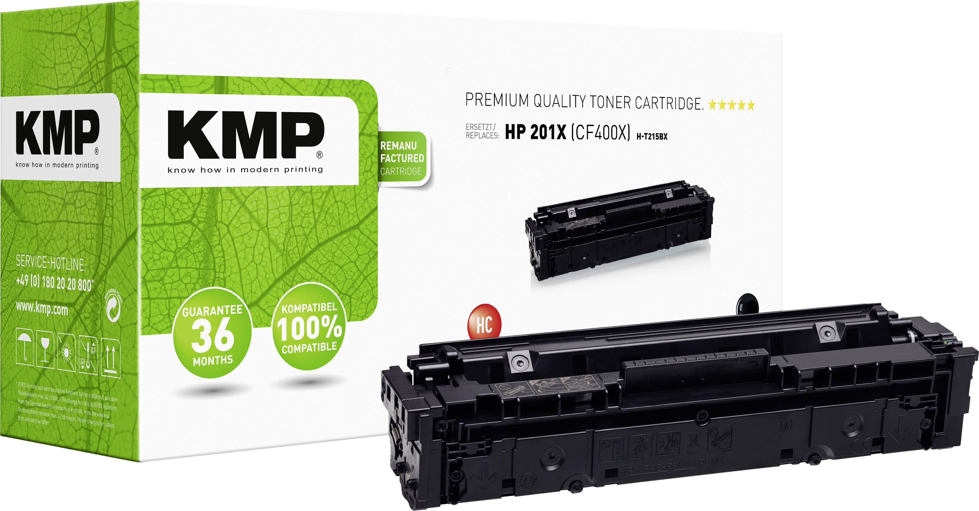 KMP Toner replaced HP 201X, CF400X Compatible Black 2800 Sides H-T215BX 2536,3000