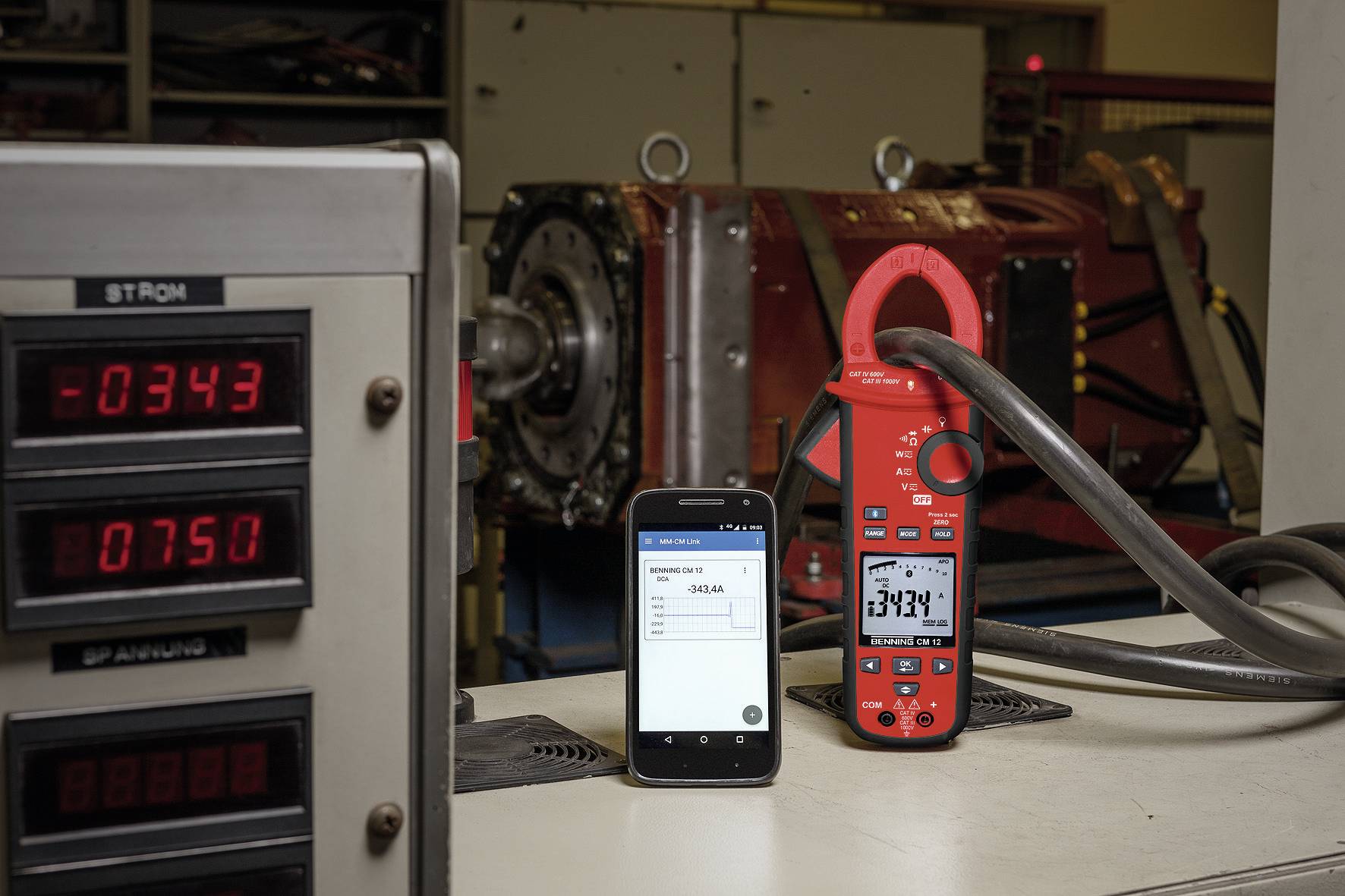 Benning CM 12 Clamp meter CAT IV 600 V Display (counts): 9999