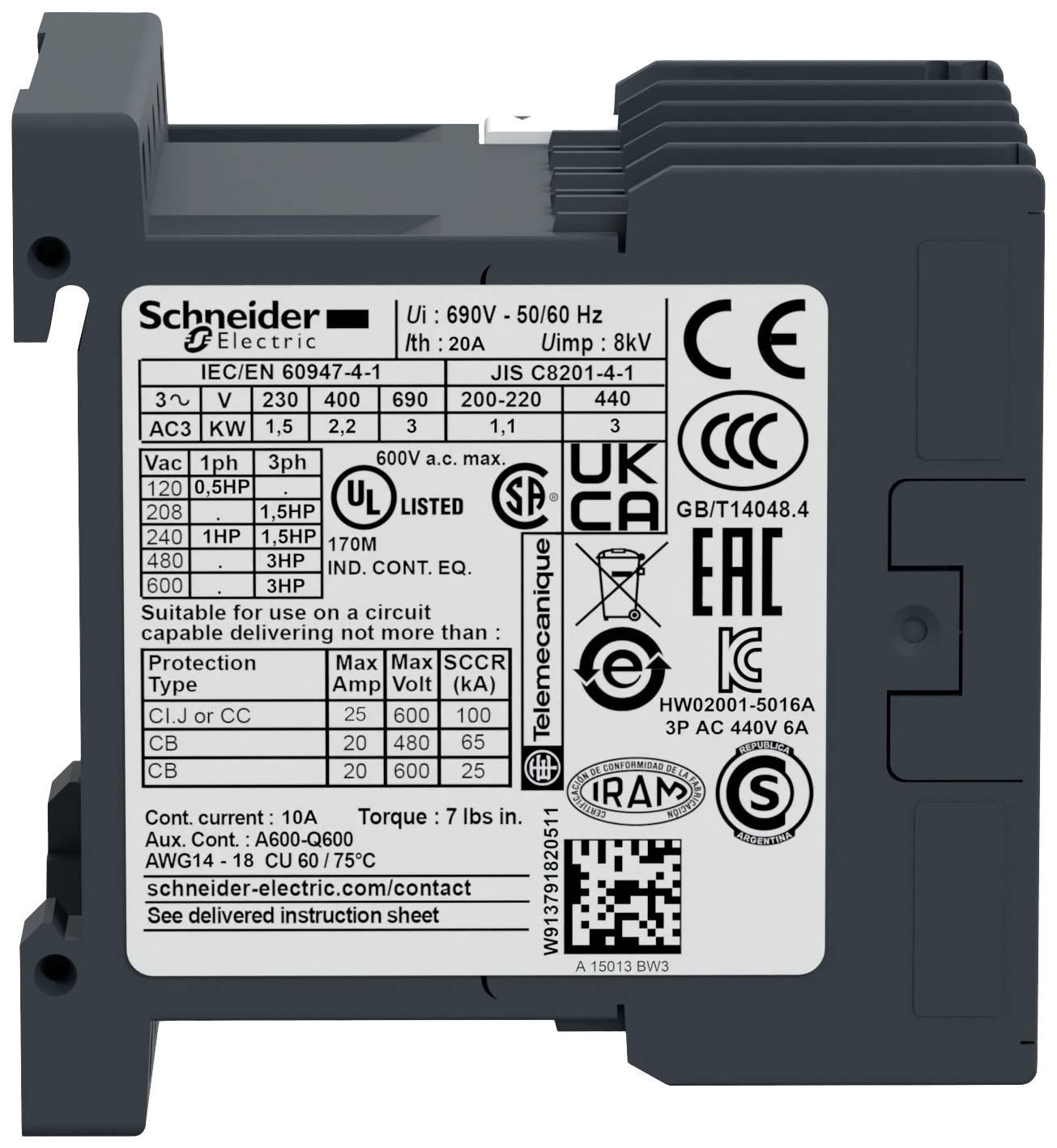 Schneider Electric LC1K0610P7 Contactor 1 maker 1 pc(s)