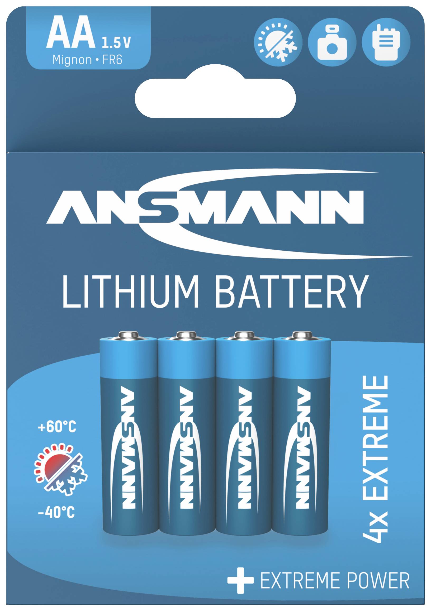 Ansmann Extreme AA battery Lithium 2850 mAh 1.5 V 4 pc(s)