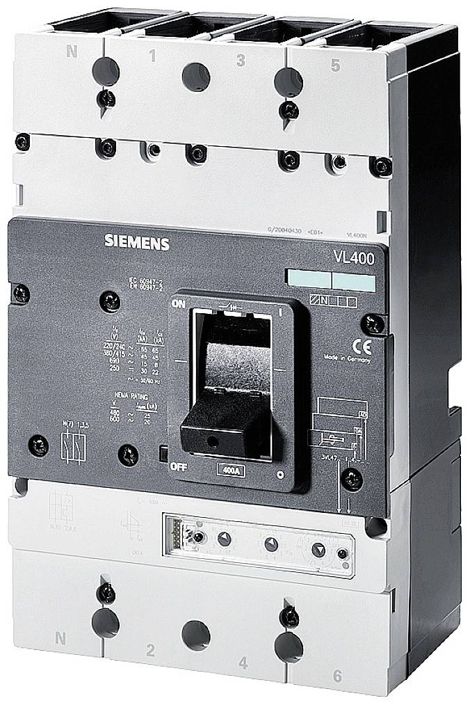 Siemens 3VL4740-2EJ46-0AD1 Circuit breaker 1 pc(s) 2 makers, 1 breaker Adjustment range (amperage): 400 A (max) Switching voltage
