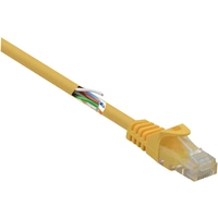 Renkforce RF-5224648 RJ45 Network cable, patch cable CAT 5e U/UTP 0.15 m Yellow incl. detent, Halogen-free Renkforce RF-5224648 RJ45 Network cable, patch cable CAT 5e U/UTP 0.15 m Yellow incl. detent, Halogen-free
