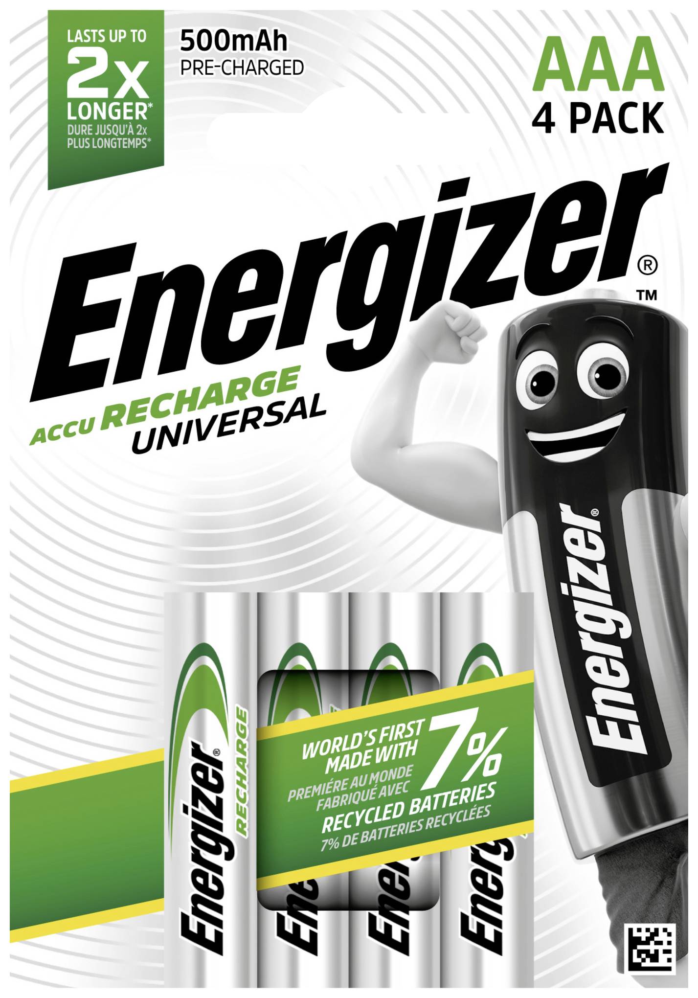 Energizer Universal HR03 AAA battery (rechargeable) NiMH 500 mAh 1.2 V 4 pc(s)