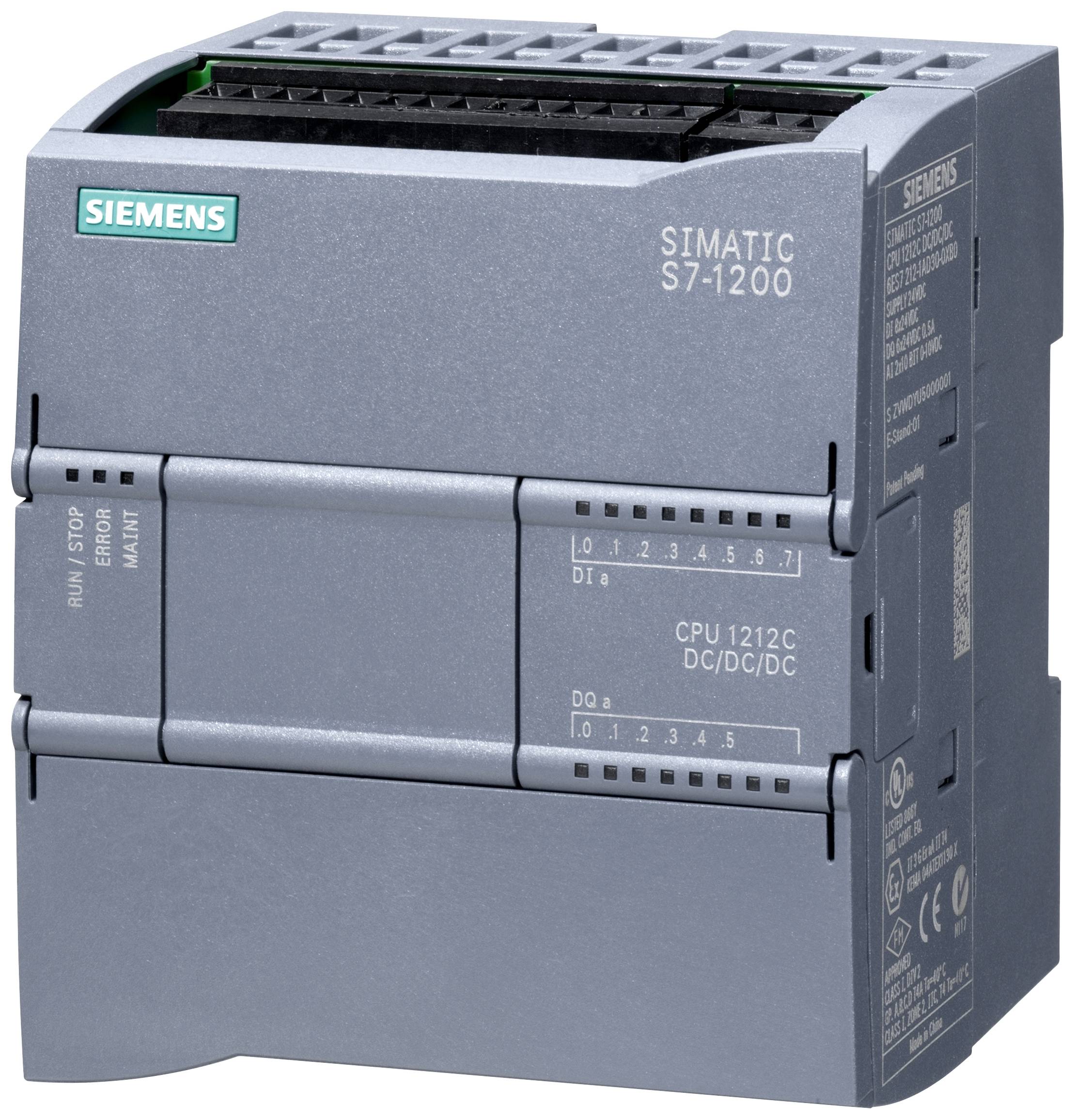Siemens SIMATIC S7-1200 Automation Module, compact design, suitable for industrial control tasks.