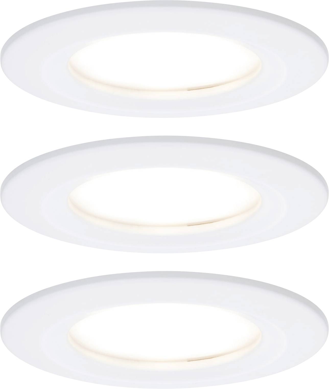 Paulmann Nova Bathroom recessed light 3-piece set LED (monochrome) LED 18 W IP44 White (matt)