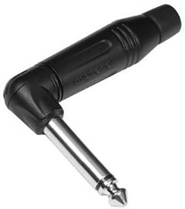 Amphenol ACPM-RB-AU 6.35 mm audio jack Plug, right angle Number of pins (num): 2 Mono Black 1 pc(s)