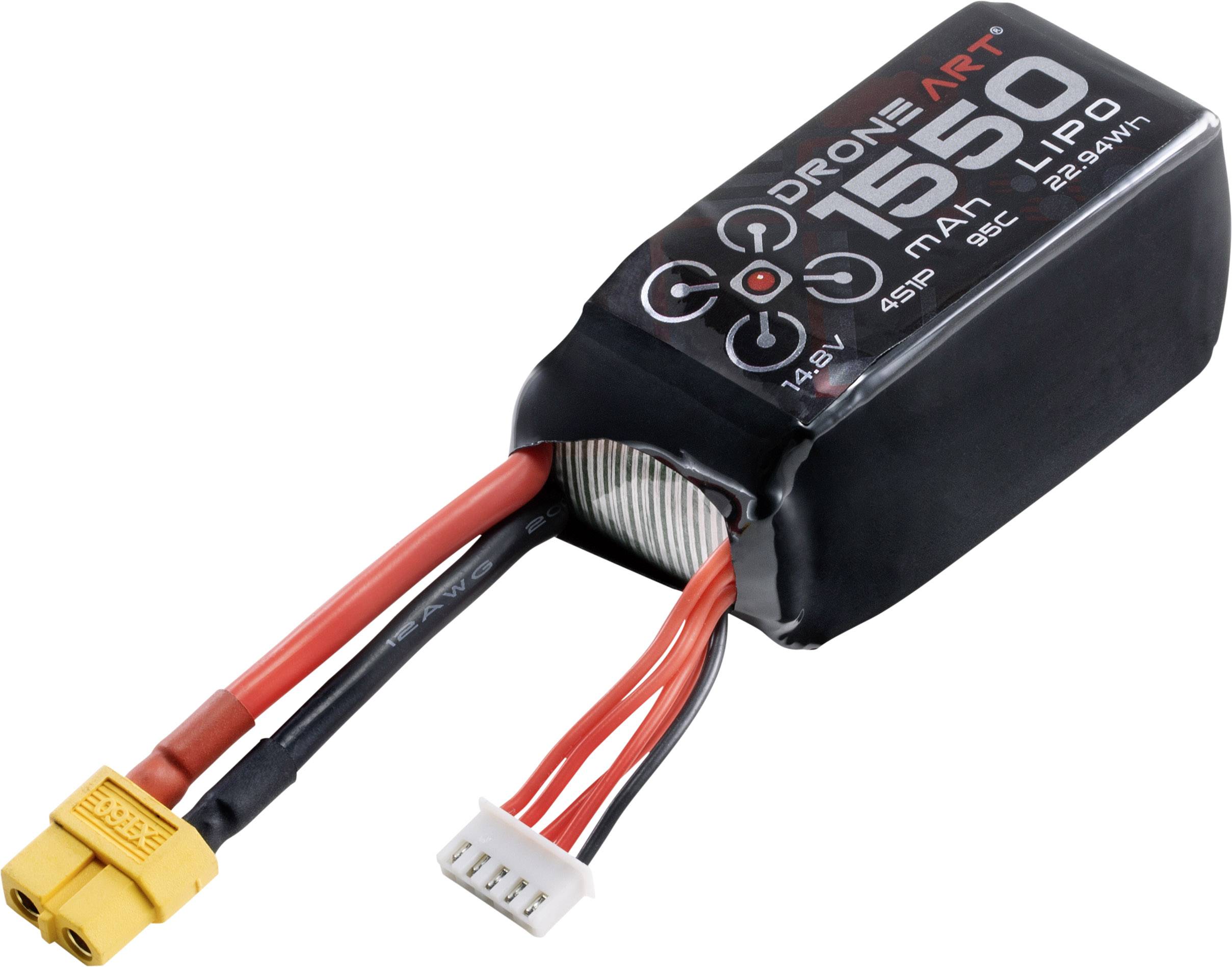 DroneArt Scale model battery pack (LiPo) 14.8 V 1550 mAh No. of cells: 4 95 C Softcase XT60