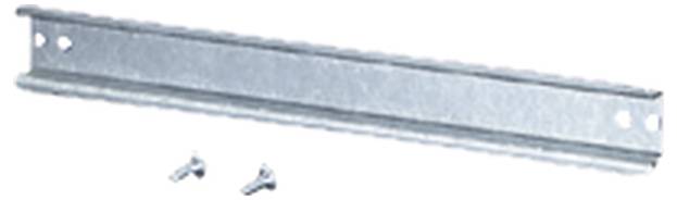 Metal reinforcement strut with two holes at each end, accompanied by two small screws.