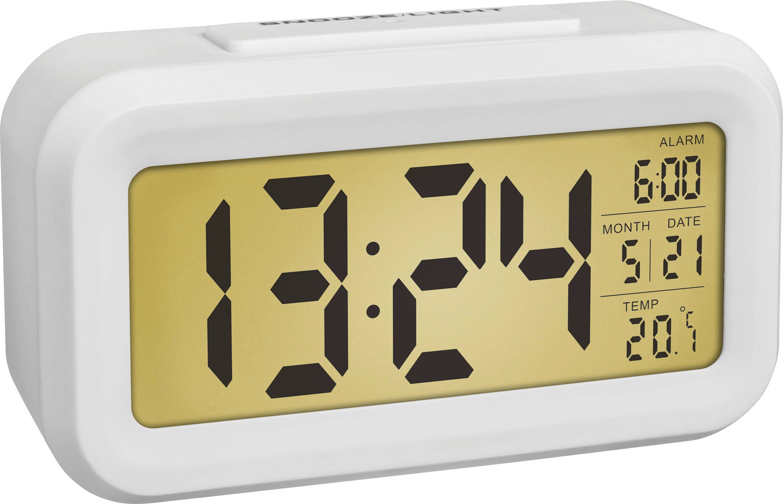 TFA Dostmann 60.2018.02 Quartz Alarm clock White Alarm times 1