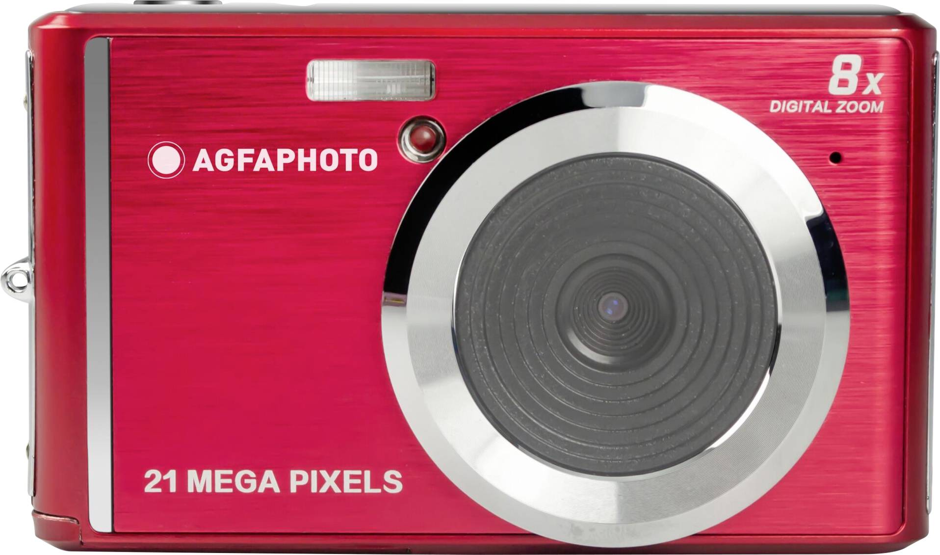 AgfaPhoto DC5200 Digital camera 21 MP Optical zoom: 0 x Red, Silver Built-in battery, Built-in flash