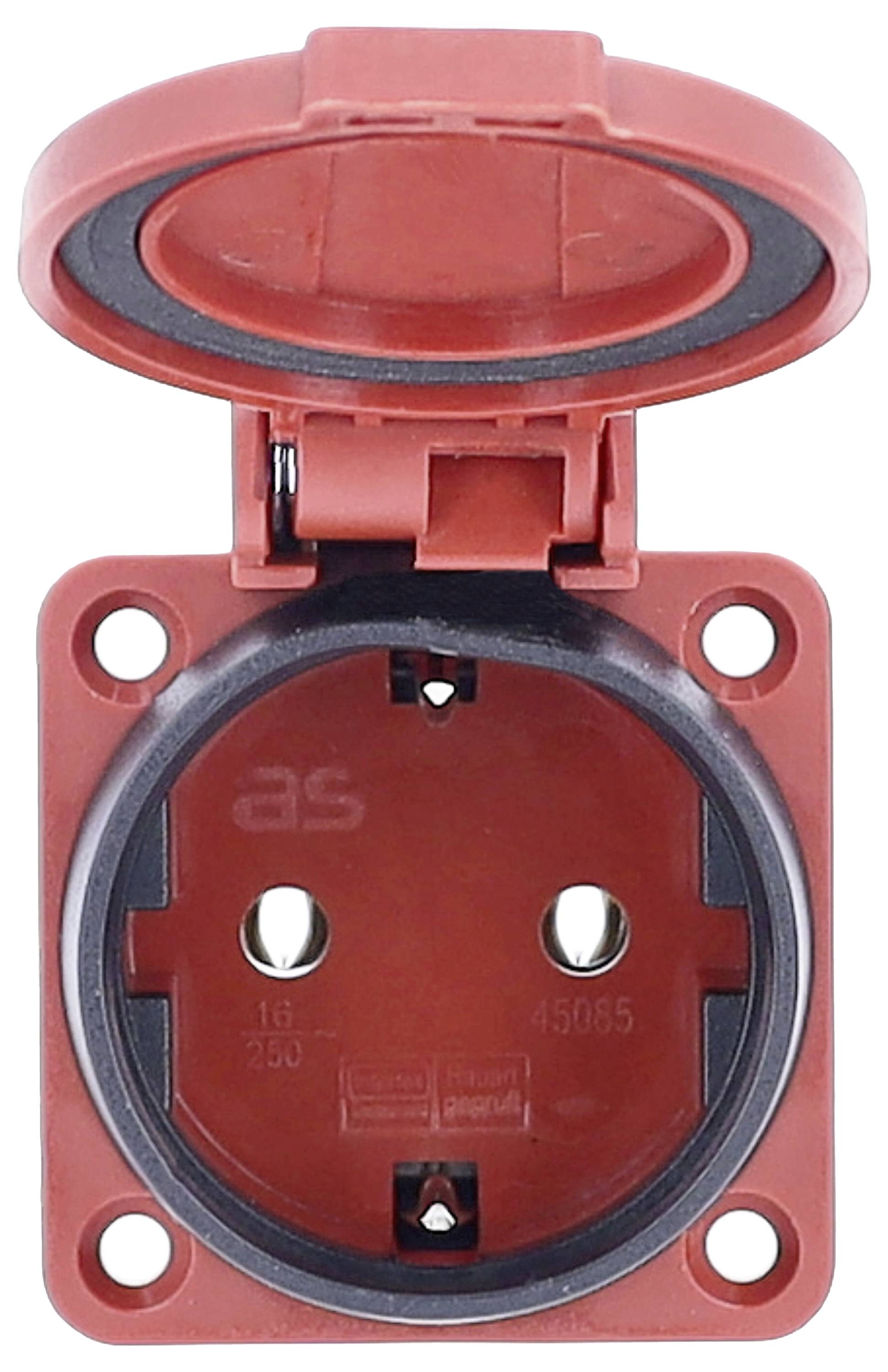 AS Schwabe 45080 Flush-mount socket IP54 Red