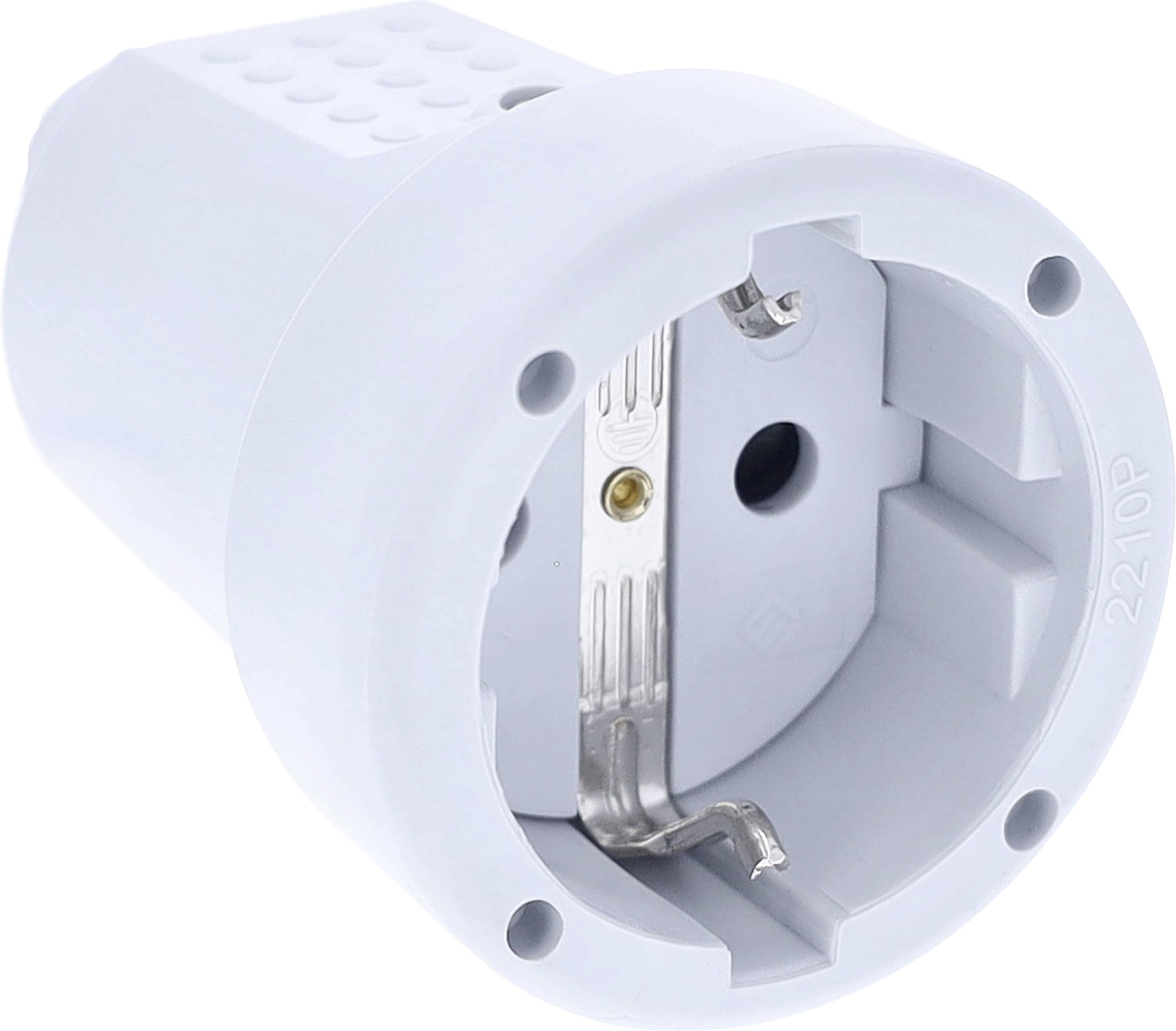 AS Schwabe 62223 Safety mains socket PVC 230 V Grey IP20