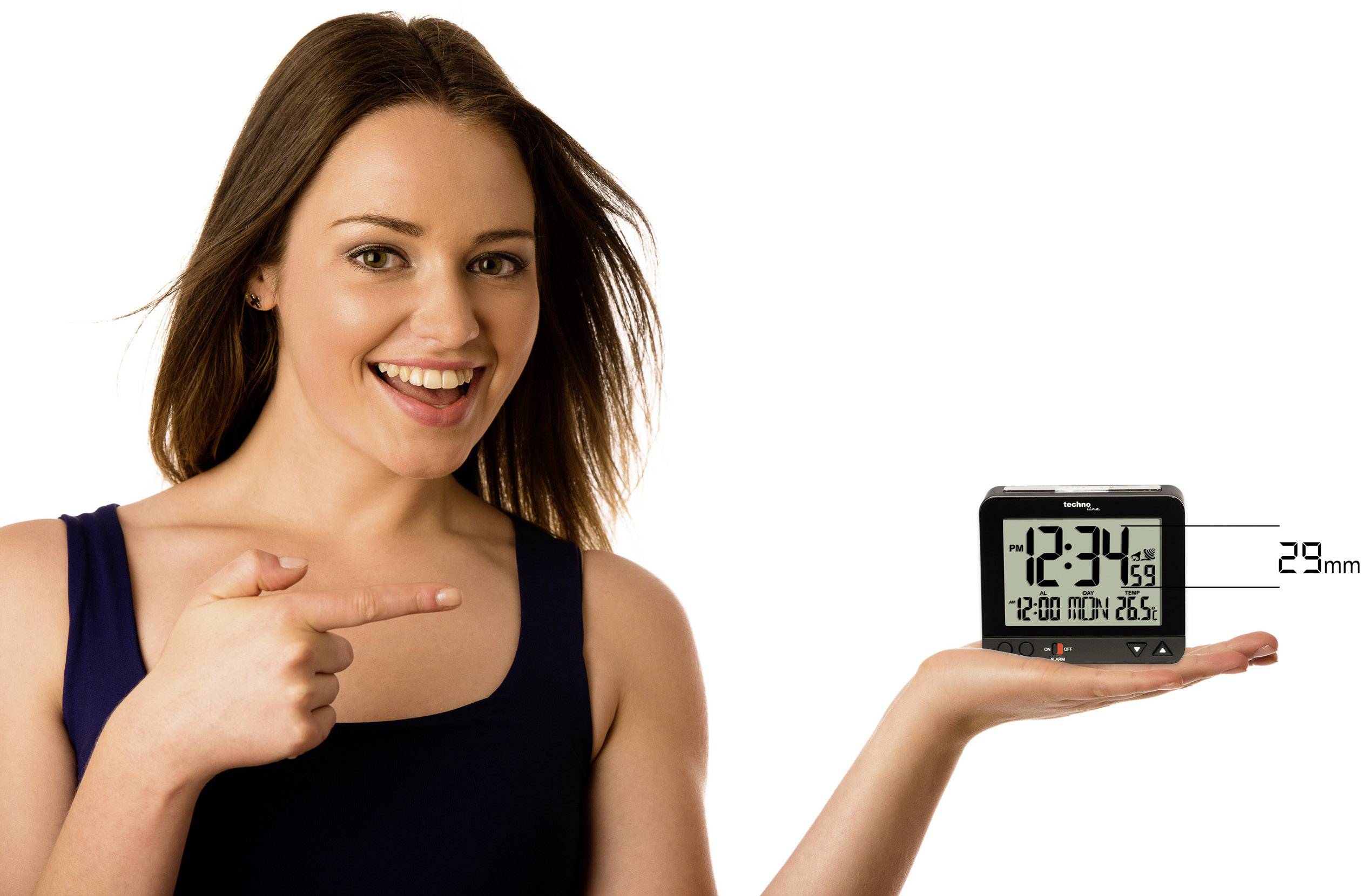 Techno Line WT 195 Radio Alarm clock Black Alarm times 1