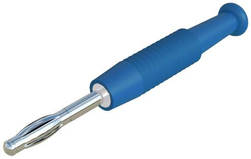 A blue peeler with a ribbed handle and sharp stainless steel blade, suitable for peeling vegetables and fruit.