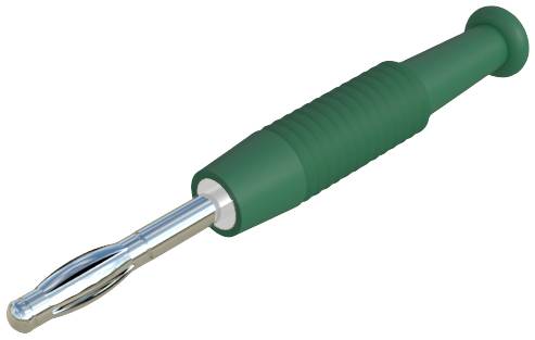 Vegetable peeler with green handle and silver blade, suitable for peeling vegetables and fruit.