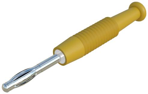 SKS Hirschmann MSTF 2 ge Straight blade plug Plug, straight Pin diameter: 2 mm Yellow
