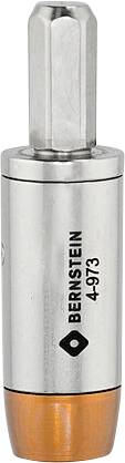 A metallic tool component labeled 'BERNSTEIN 4-973' with an orange base, likely used in electronic or mechanical applications.