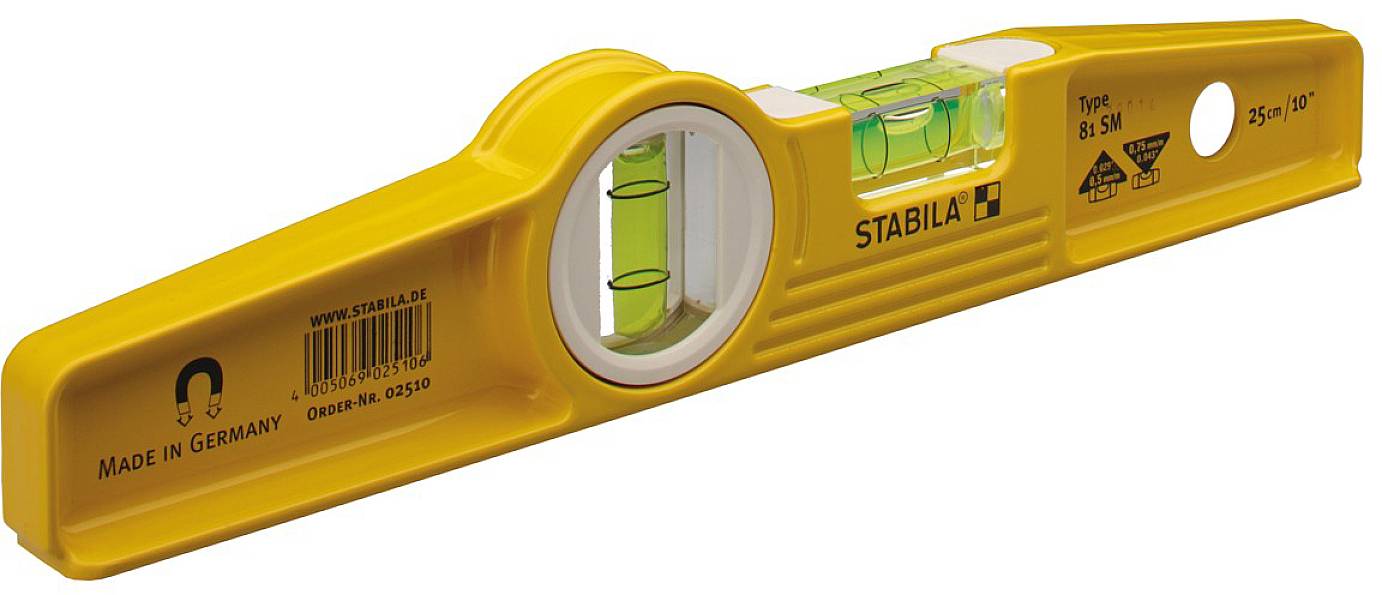 Stabila Type 81 SM Torpedo 2510 Alu spirit level incl. magnet 25 cm