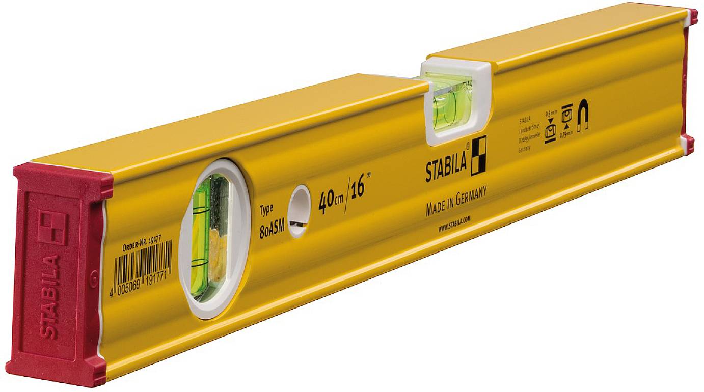 Stabila Type 80 ASM 19177 Alu spirit level incl. magnet 40 cm