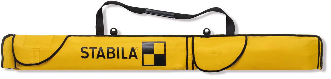 Yellow carrier bag with 'Stabila' printed on it, fitted with a shoulder strap.