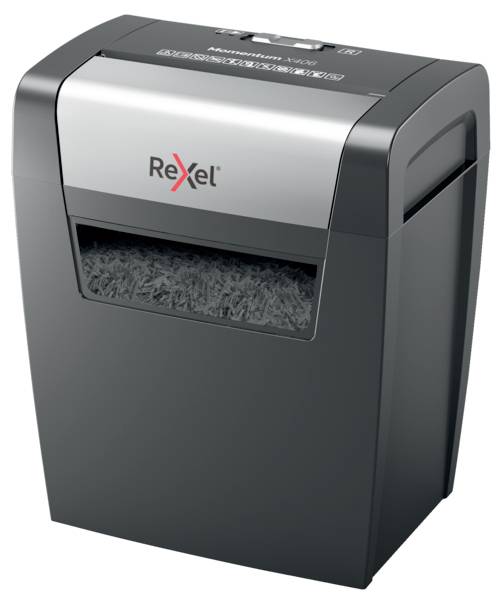Rexel Momentum X406 Document shredder 6 sheet Micro-cut 4 x 28 mm P-4 15 l Also shreds Staples, Paper clips