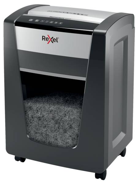 Rexel Momentum M515 Document shredder 15 sheet Micro-cut 2 x 15 mm P-5 30 l Also shreds Staples, Paper clips