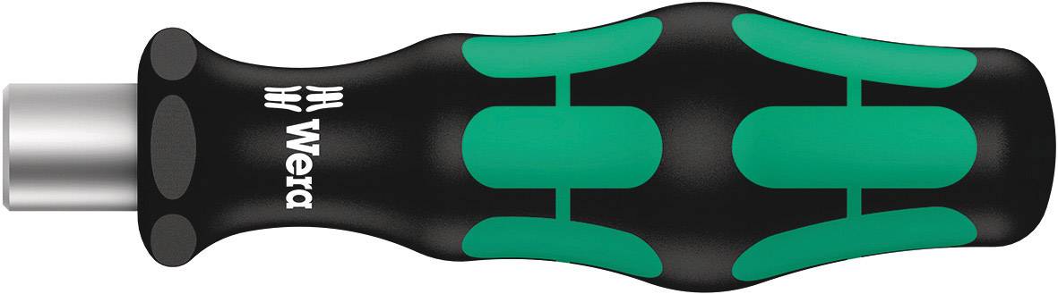 An ergonomic screwdriver handle with a green and black design and brand logo, suitable for comfortable and precise working.