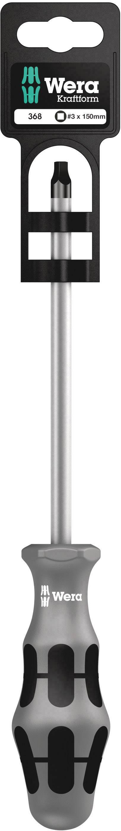 Wera screwdriver with ergonomic handle and black tip, suitable for cross-head screws; model reference PZ 1.