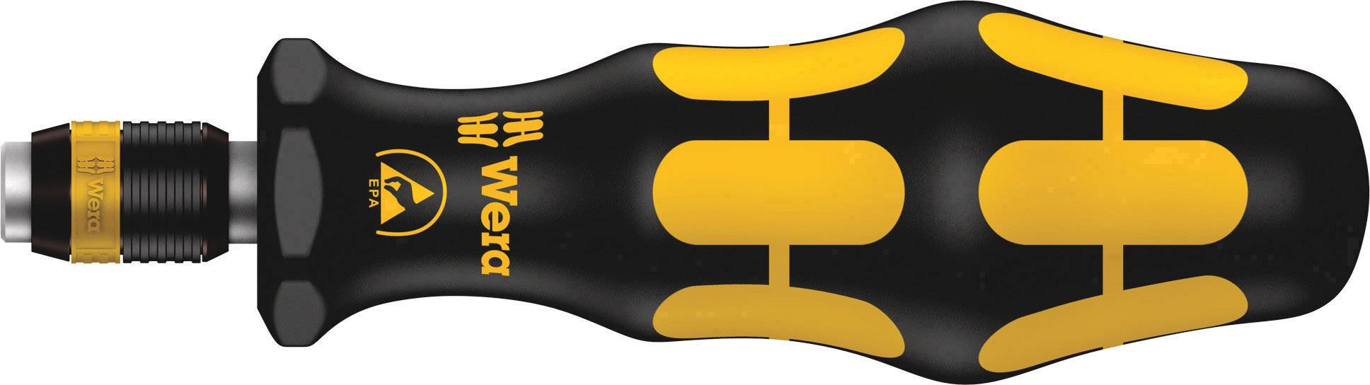 A yellow and black Wera screwdriver with ergonomic grip design for better grip and precision when working.