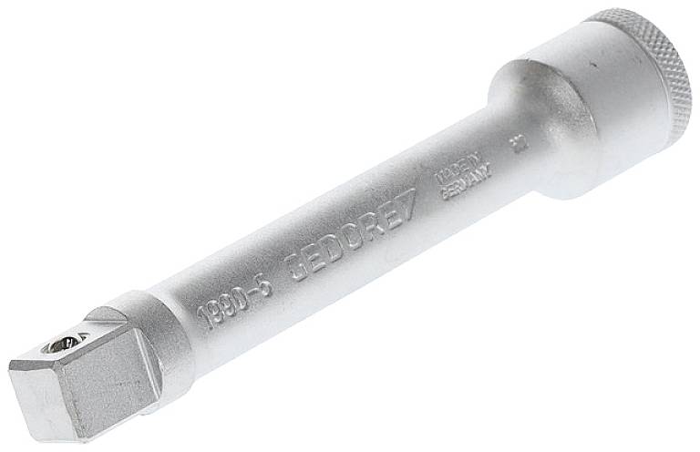 Silver extension bar from Gedore, with a square adapter at one end, suitable for socket wrench use.