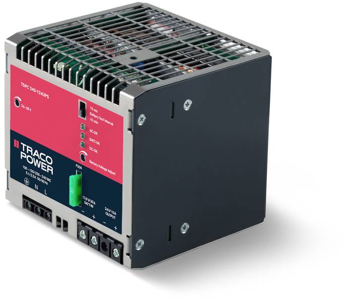 TracoPower TSPC 240-124UPS Rail mounted PSU (DIN) 12 A 240 W No. of outputs:1 x Content 1 pc(s)