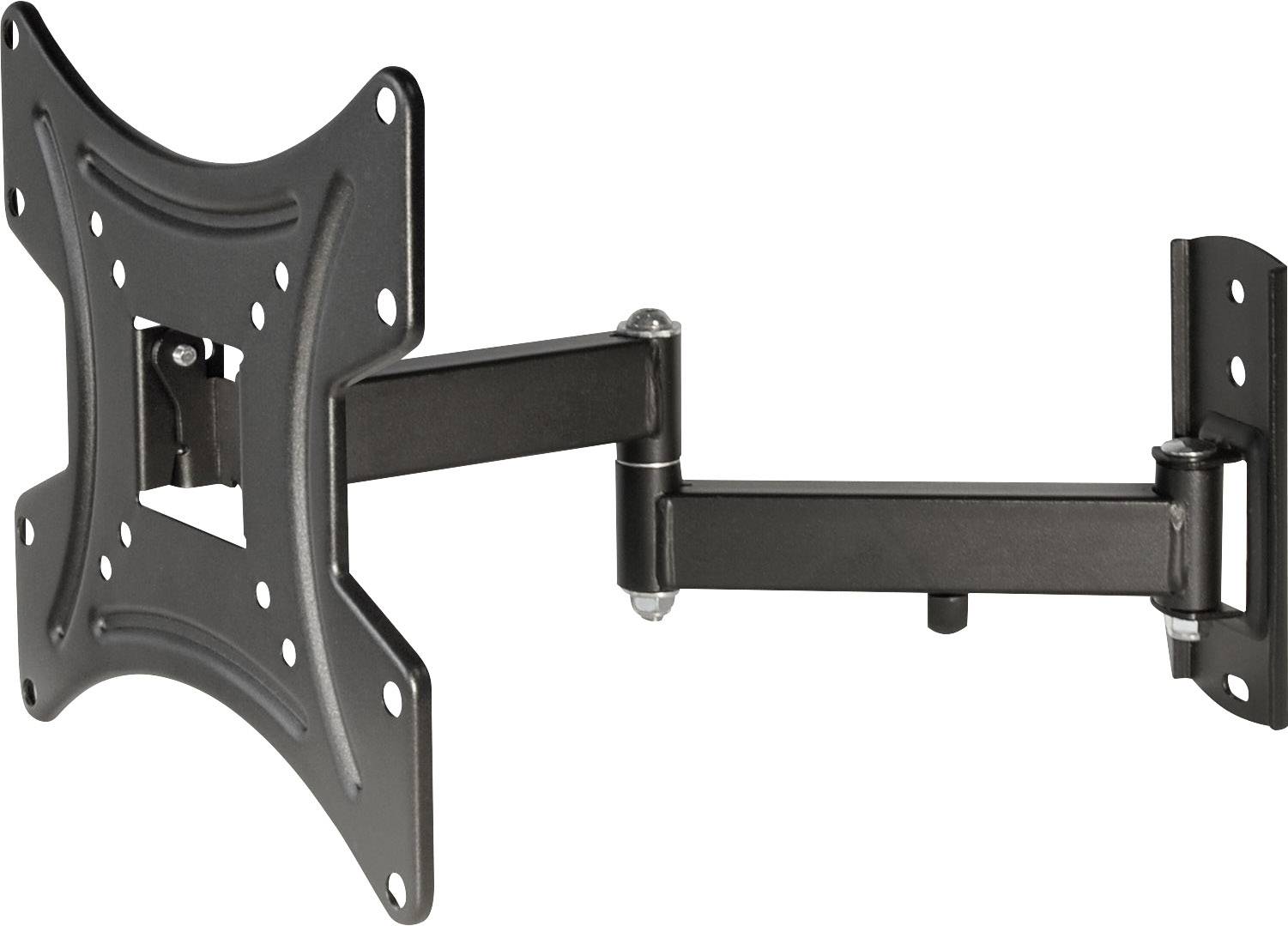 Swivelling Metal TV Wall Mount, suitable for flat-screen televisions. Adjustable arm for flexible screen positioning.