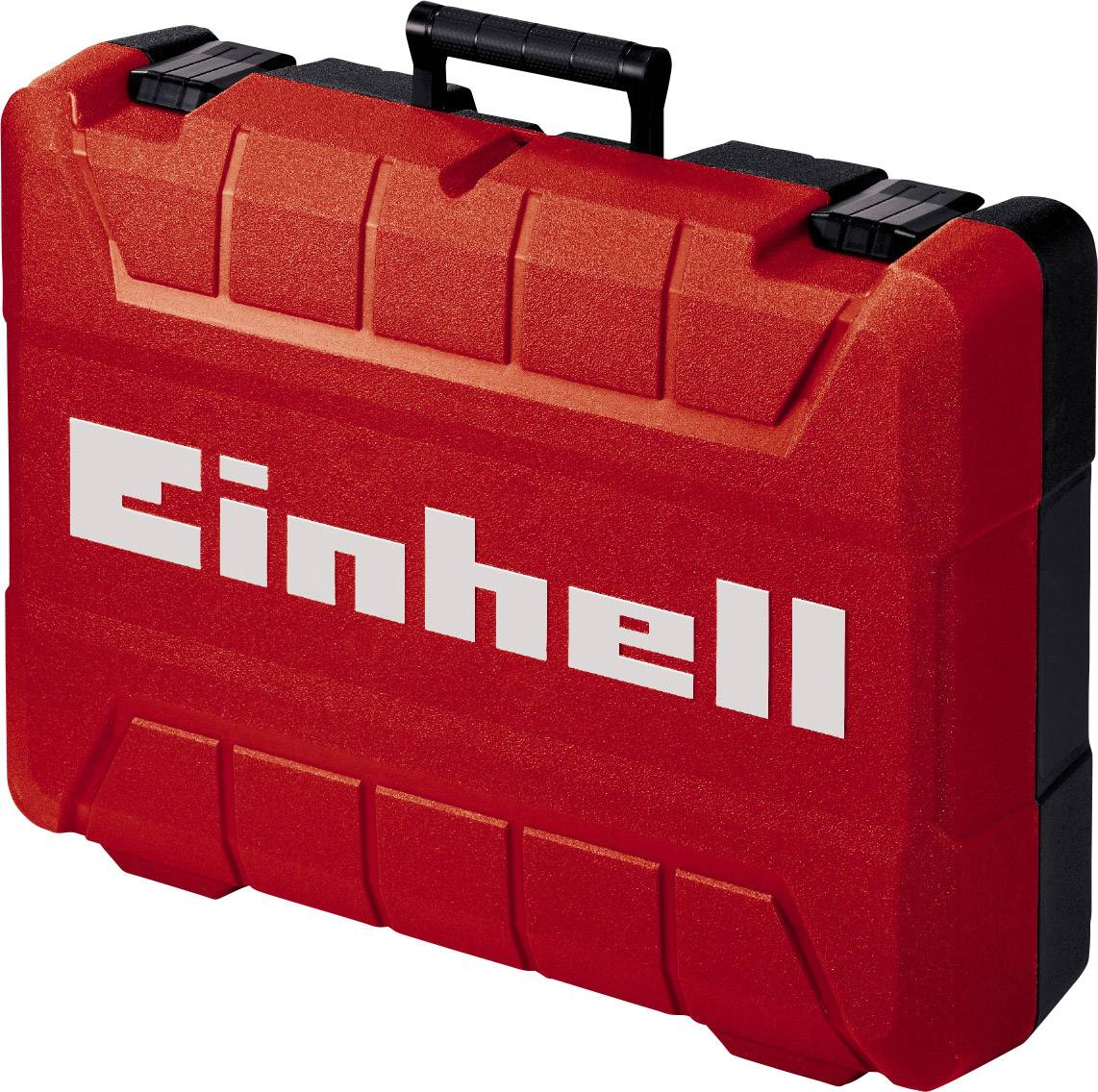 Red tool case with the white 'Einhell' lettering. Suitable for storing and transporting tools.