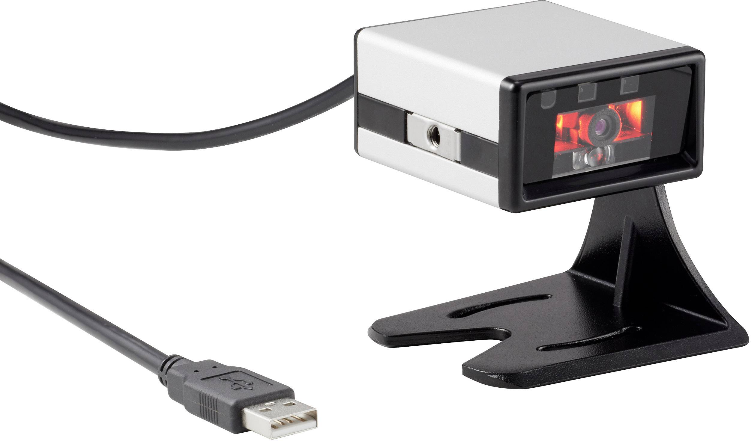 Renkforce FS5022J 2D barcode scanner Corded 2D Imager Silver, Black Desktop USB