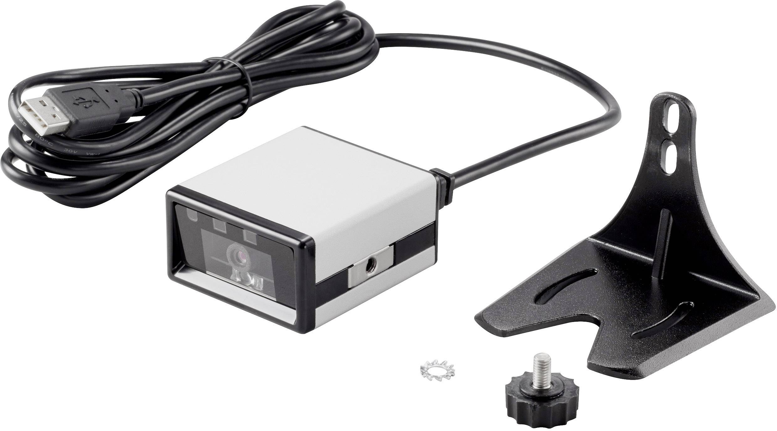 Renkforce FS5022J 2D barcode scanner Corded 2D Imager Silver, Black Desktop USB