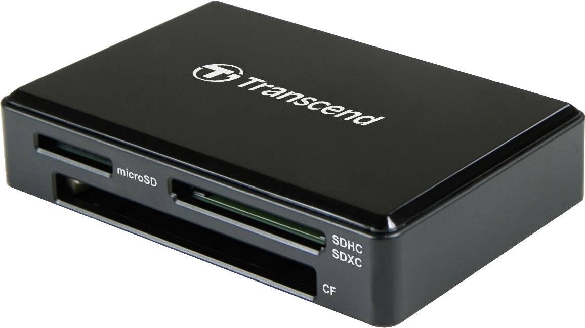 Transcend External memory card reader USB C® (USB 3.1 1st gen) Black