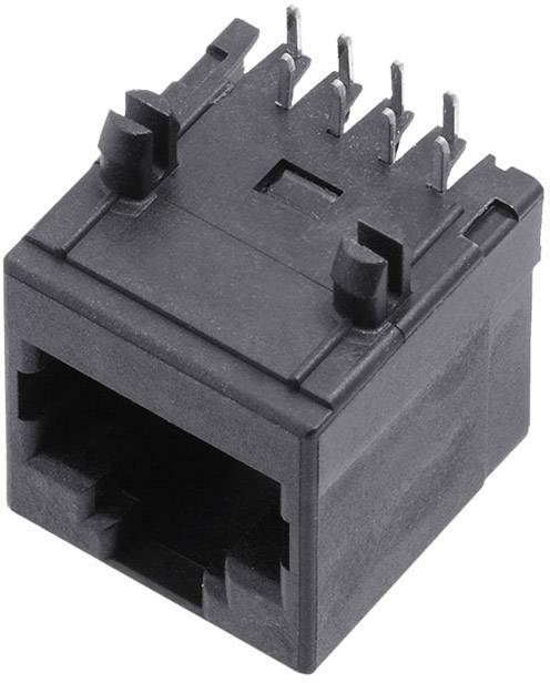 encitech RJJU-88-142-E7H-021 RJ45 plug connector 3257-0008-02 Socket, horizontal mount No. of pins (RJ) 8P8C Black