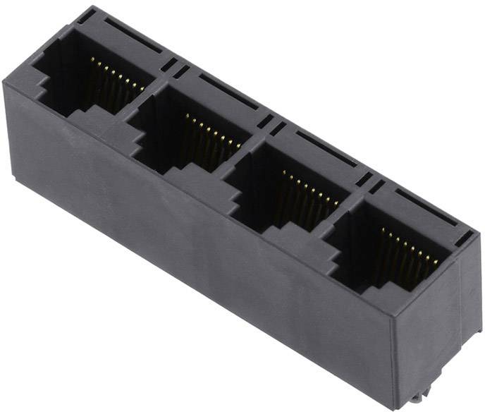 encitech RJJU-88-442-E1V-004 RJ45 plug connector 3251-0008-14 Socket, vertical vertical No. of pins (RJ) 8P8C Black