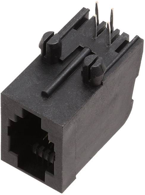 encitech RJJU-44-144-E7V-011 RJ10 plug connector 3257-0011-04 Socket, horizontal mount No. of pins (RJ) 4P4C Black