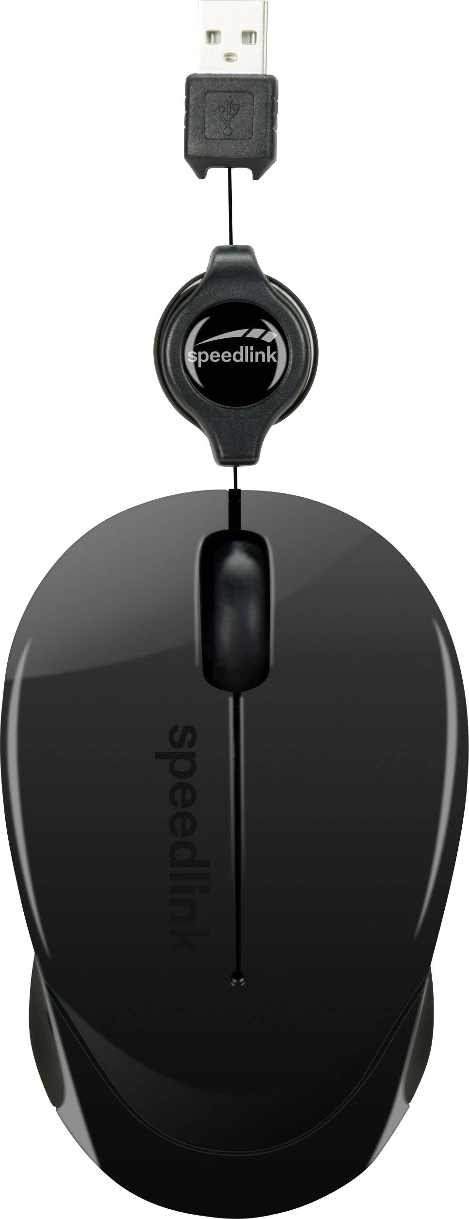 SpeedLink BEENIE Mouse USB Optical Black 3 Buttons 1200 dpi Cord winder