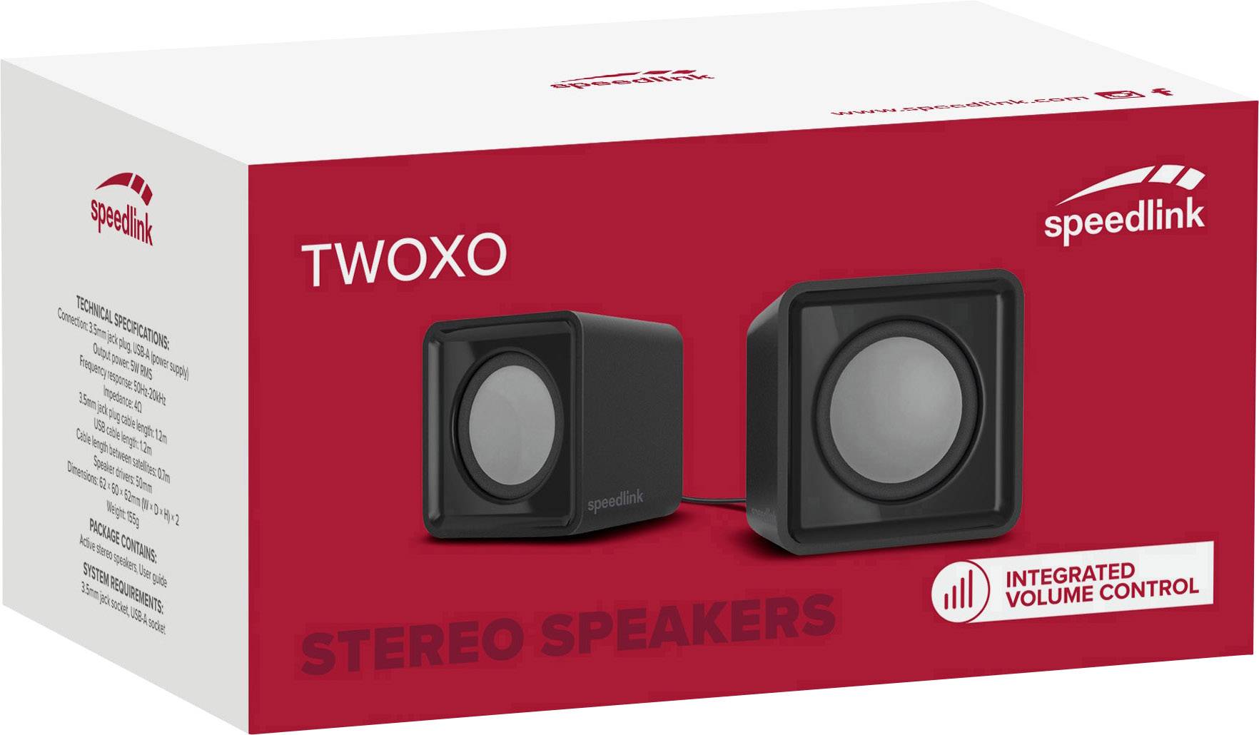 SpeedLink TWOXO 2.0 PC speaker Corded 5 W Black