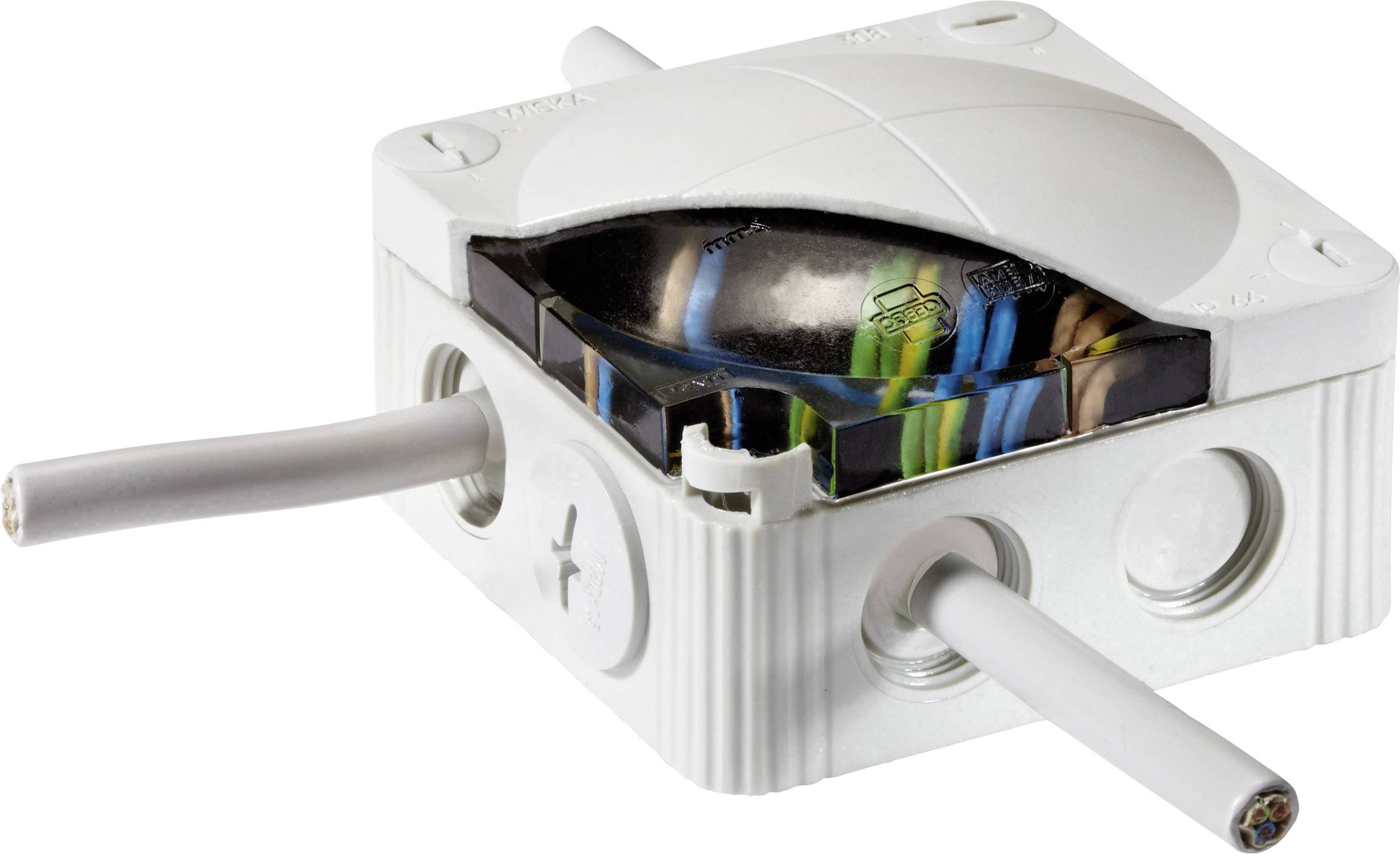 Wiska 10066635 Junction box (L x W x H) 110 x 110 x 66 mm Grey-white (RAL 7035) IP68 1 pc(s)