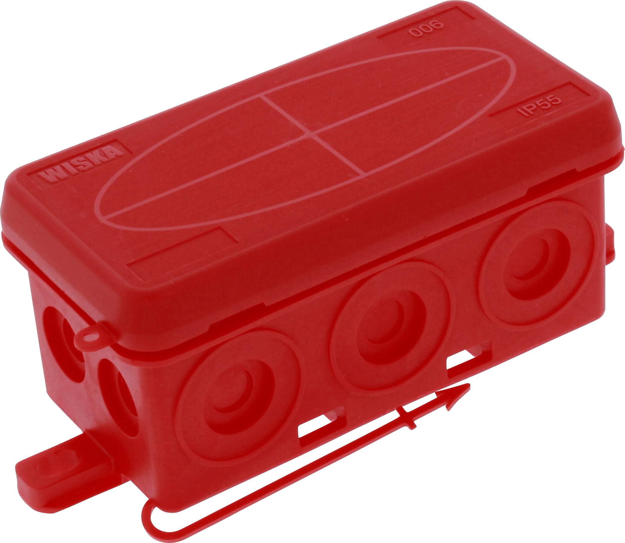 Wiska 10109583 Junction box (L x W x H) 86 x 44 x 41 mm Red IP55