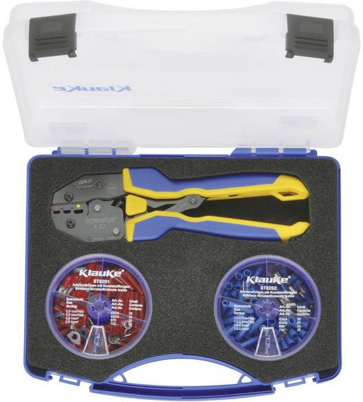 Klauke SK82S Crimp connector set + crimper, + blade terminal receptacle, + butt connectors, + ring terminals Cross section
