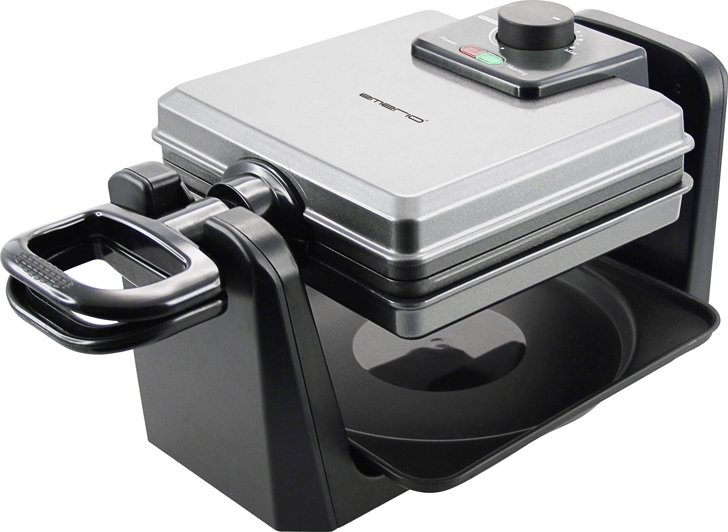 EMERIO WM-110984 Waffle maker Silver, Black