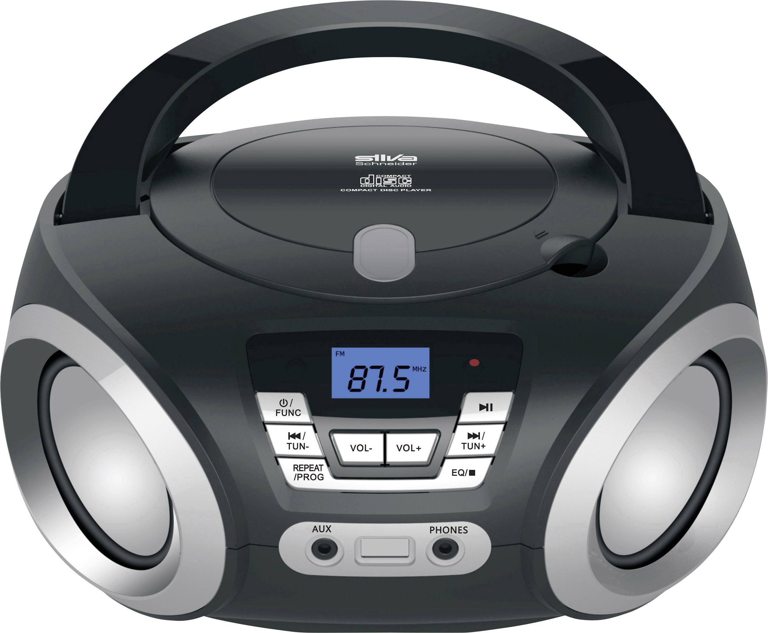 Silva Schneider PCD 19.1 Radio CD player FM AUX, CD Black