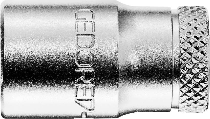 Metal socket extension with a knurled end for improved grip. The word 'GEDORE' is engraved on the surface.