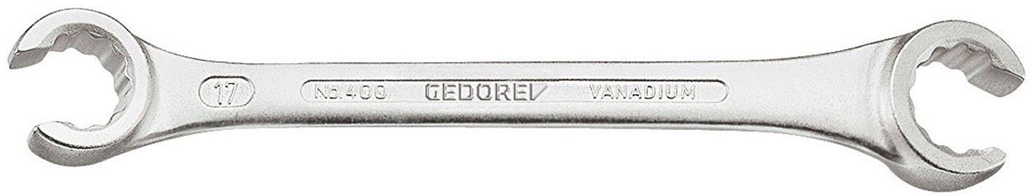 A silver fork spanner with double opening, engraved with 'GEDORE' and 'VANADIUM'.