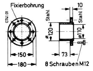 Stiebel Eltron 001663 GF 18 STAHL Counter flange